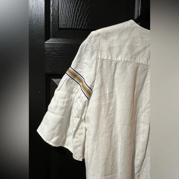 Zara Linen Blend Ruffle Blouse - Picture 7 of 9